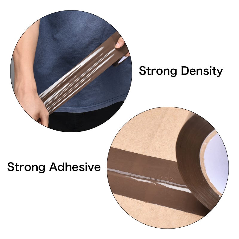 Pacific Mailer Brown/Tan Acrylic Packing Tape, 3 Inch Wide, 2.0mil Thickness, 110 Yard Per Roll [Pack of 6 Rolls] - Image 4